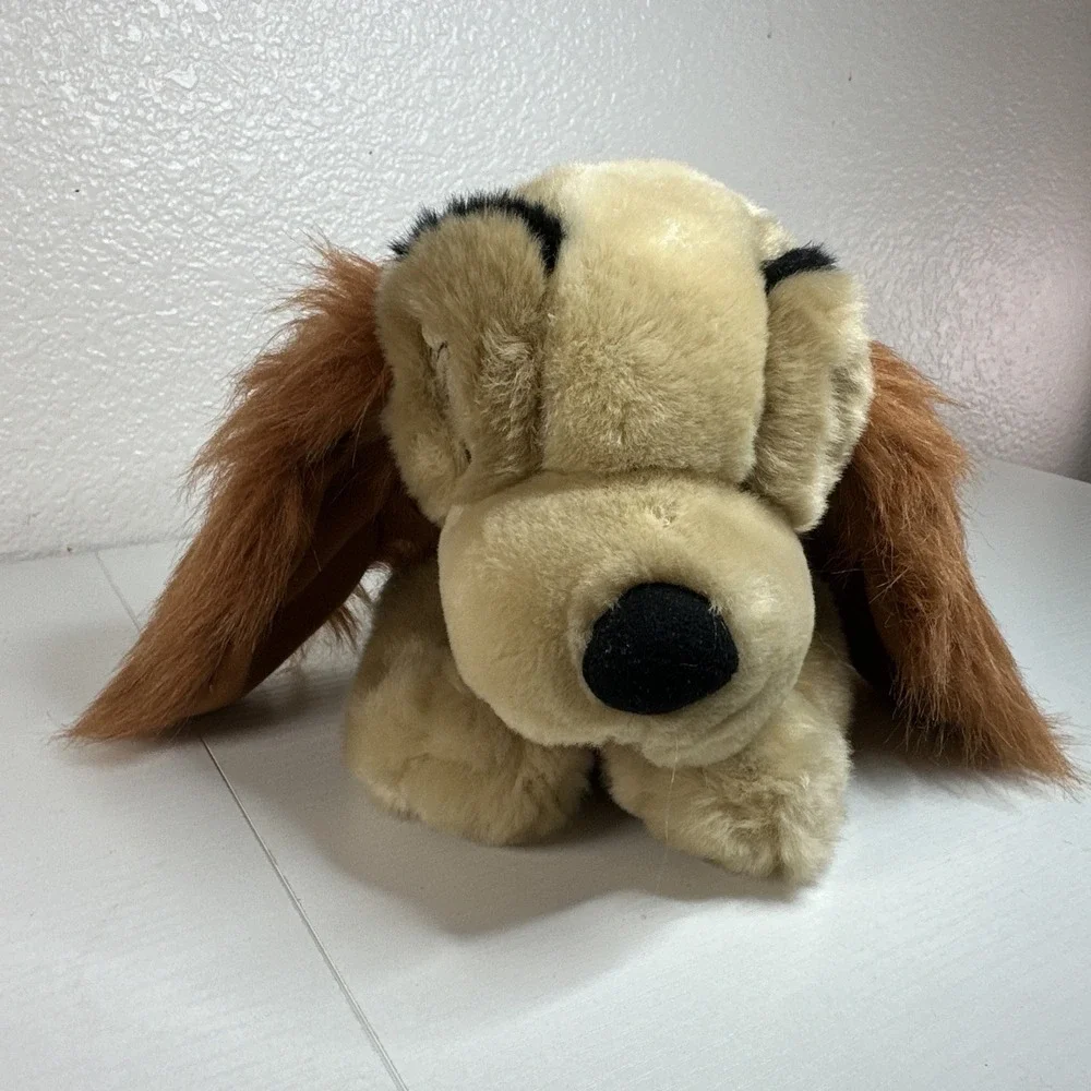 Vintage Disney Store  LADY and the Tramp Cocker Spaniel Plush Stuffed Animal 12